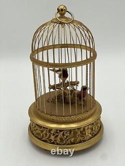 Antique Reuge Swiss Musical 2 Bird Cage Sounds Beautiful