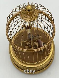 Antique Reuge Swiss Musical 2 Bird Cage Sounds Beautiful