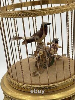 Antique Reuge Swiss Musical 2 Bird Cage Sounds Beautiful