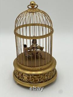 Antique Reuge Swiss Musical 2 Bird Cage Sounds Beautiful