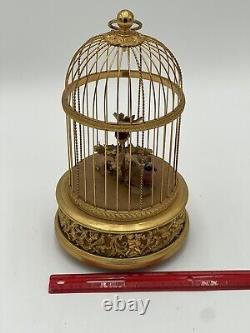 Antique Reuge Swiss Musical 2 Bird Cage Sounds Beautiful