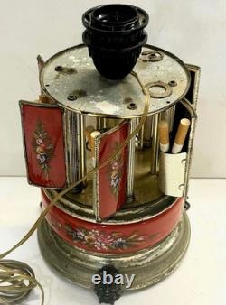 Antique Simo Reuge Lipstick Cigarette Holder Ballerina Carousel Music Box As Is