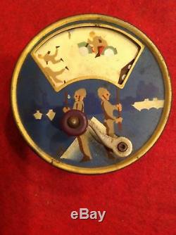 Antique WWI WWII Scrolling Pictures Yankee Doodle Handheld Army Music Box