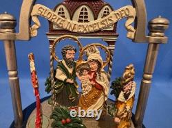 BAVARIAN Kuehn Christmas Music Box Nativity Pewter Figurines Germany REUGE