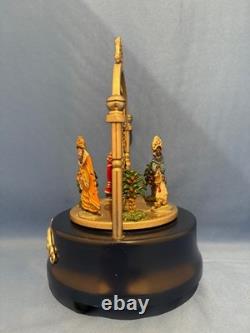 BAVARIAN Kuehn Christmas Music Box Nativity Pewter Figurines Germany REUGE