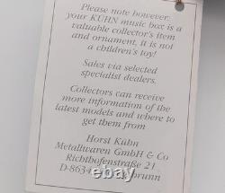 BAVARIAN Kuehn Christmas Music Box Nativity Pewter Figurines Germany REUGE