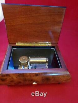 Beautiful Inlaid Music Box with 36 Note Reuge Swiss Precision Movement. Listen