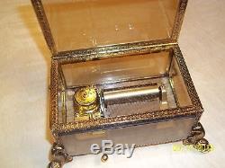 Beautiful Music Box With A 50 Note Reuge Movement Dolphin Feet