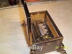 Beautiful Music Box With A 50 Note Reuge Movement Dolphin Feet