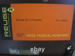 Beautiful Reuge Swiss Music Box Mozart Sonata No. 3 (3 parts) Sorrento Italy