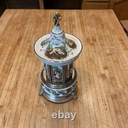 Beautiful vintage Reuge lipstick carousel music box