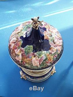 Capodimonte Carousel Music Reuge Musical Tunes DOCTOR ZHIVAGO & EDELWEISS