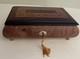 Classic Style Burl-Elm with Rosewood/Walnut Border Musical Jewelry Box