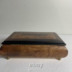 Classic Style Burl-Elm with Rosewood/Walnut Border Musical Jewelry Box Classic Style Burl-Elm with Rosewood/Walnut Border Musical Jewelry Box
