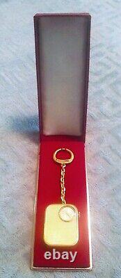 Collectible Vintage Reuge Mini Music Box Keychain With Original Box & Labels
