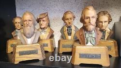 Composers Busts. 6 Composers-Classics and Romantic Epochs. With Reuge Music Box