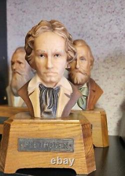 Composers Busts. 6 Composers-Classics and Romantic Epochs. With Reuge Music Box