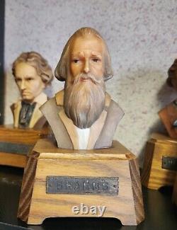 Composers Busts. 6 Composers-Classics and Romantic Epochs. With Reuge Music Box