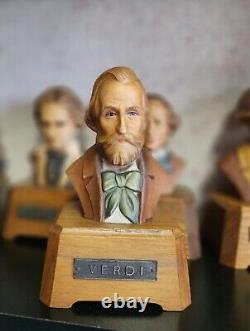 Composers Busts. 6 Composers-Classics and Romantic Epochs. With Reuge Music Box