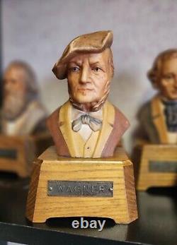 Composers Busts. 6 Composers-Classics and Romantic Epochs. With Reuge Music Box