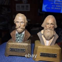 Composers Busts. 7 Composers-Classics and Romantic Epochs. With Reuge Music Box