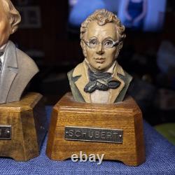 Composers Busts. 7 Composers-Classics and Romantic Epochs. With Reuge Music Box