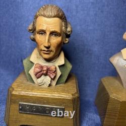 Composers Busts. 7 Composers-Classics and Romantic Epochs. With Reuge Music Box