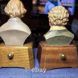 Composers Busts. 7 Composers-Classics and Romantic Epochs. With Reuge Music Box