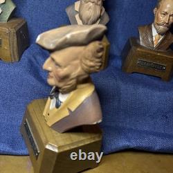 Composers Busts. 7 Composers-Classics and Romantic Epochs. With Reuge Music Box