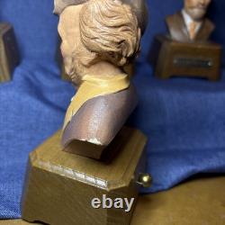 Composers Busts. 7 Composers-Classics and Romantic Epochs. With Reuge Music Box