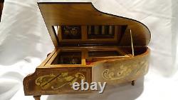 Concert Piano inlay 5 cylinder swiss Music box by Reuge House of Faberge FM
