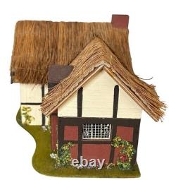 Cottage Music Box Pauline David Reuge Movement Working. Thatched Smithy Vtg 60s