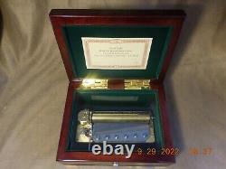 Custom Reuge 72 Note Music Box In Cherry Wood Case/ Christmas Tunes (see Video)