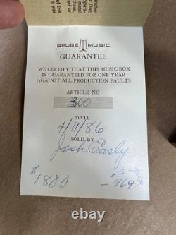 DEFECTIVE REUGE MUSIC 72 Notes BOX LTD EDITION 300 BELLS DANCERS WATCH G3D