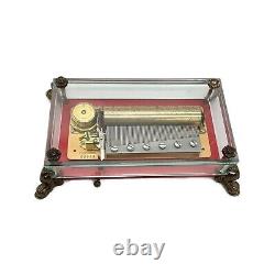 Dauphin 72 Note Crystal Glass Music Box by Reuge Schubert The Trout 37234