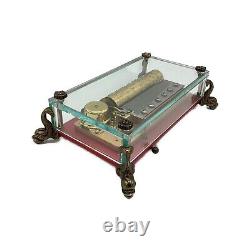 Dauphin 72 Note Crystal Glass Music Box by Reuge Schubert The Trout 37234