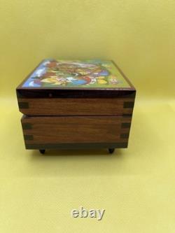 Disney Its a Small World Wooden Music Box Reuge Swiss Movement Mary Blair Art