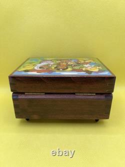 Disney Its a Small World Wooden Music Box Reuge Swiss Movement Mary Blair Art