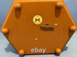 ERZGEBIRGE Hubrig REUGE Christmas Music Box Winter Time Snowman Wood Germany Box