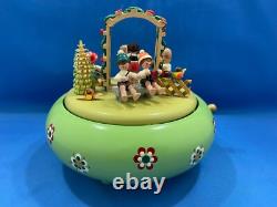 ERZGEBIRGE Spring Music Box Musical Children Wood Germany Reuge Romance Glaesser