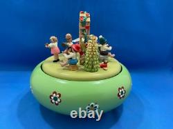 ERZGEBIRGE Spring Music Box Musical Children Wood Germany Reuge Romance Glaesser