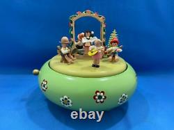 ERZGEBIRGE Spring Music Box Musical Children Wood Germany Reuge Romance Glaesser