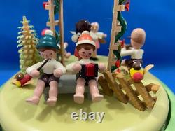 ERZGEBIRGE Spring Music Box Musical Children Wood Germany Reuge Romance Glaesser