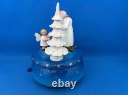 ERZGEBIRGE Ulbricht REUGE Christmas Music Box Saint Peter and Angel Wood Germany