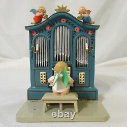 ERZGEBIRGE Wendt & Kuhn REUGE Carved Wood Music Box Angel Organ Made in Germany