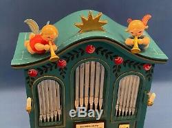 ERZGEBIRGE Wendt Kuhn REUGE Music Box Angel Organ Carved Wood Germany