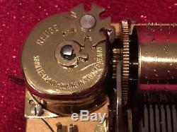 EXCELLENT VINTAGE WORKING Reuge Swiss 37 Note Movement DIY Music Box 3 Tune