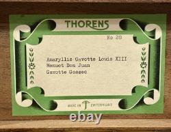 EXC Mid Century THORENS (pre-Reuge) 3/50 Shield Music Box Gavotte FULL VIDEO