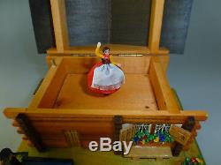 EXC VINTAGE SWISS REUGE DANCING BALLERINA AUTOMATON MUSIC BOX (Watch The Video)