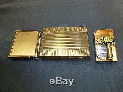 EXC. Vintage Reuge Musical Minature Music Box Powder Compact (WATCH THE VIDEO)